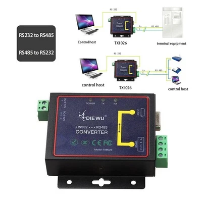 RS485 to RS232 serial port converter serial network server switch dock station - Image 1 of 4