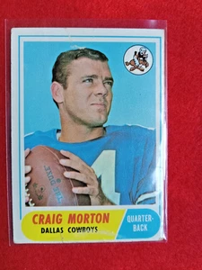 1968 Topps Football Karte #155 Craig Morton Cowboys beschädigter Boden - Bild 1 von 2