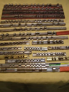 20 or so Socket Holders Couple Craftsman, Several cut short 1/4", 3/8" & 1/2" - Picture 1 of 7