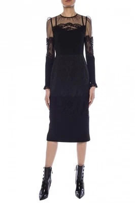 NWT Dolce & Gabbana Black Lace Trim Tulle Dress Size 38/US 2 $2,895( shortened) - Image 1 of 4