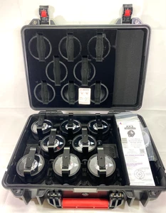 Asetra AX3 LightDrop Kit, RGBW Wireless LED Fixture 8pk with Charging Case - Picture 1 of 13