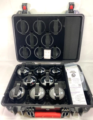 Asetra AX3 LightDrop Kit, RGBW Wireless LED Fixture 8pk with Charging Case - Image 1 of 4