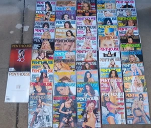 Lot of 52 Penthouse Magazines 1999-2010's Era with 2 Anniversary Issues (VG) - Foto 1 di 6