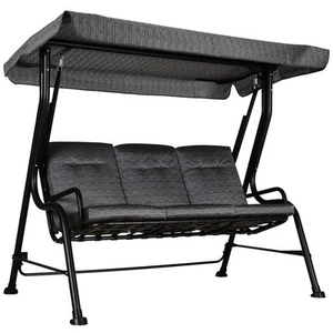 Outsunny Outdoor 3-person Metal Porch Swing Chair Bench - Picture 1 of 11