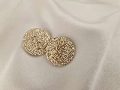 LOT OF TWO YSL MATTE GOLD BUTTONS 25MM - Image 1 of 4