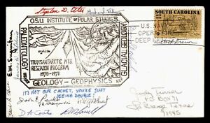 DR WHO 1970 NAVY ANTARCTIC RESEARCH SIGNED CACHET TO USA j83688