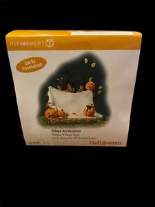 DEPT 56 HALLOWEEN VILLAGE ACCESSORIES CREEPY VILLAGE SIGN #56.53170 - Picture 1 of 3