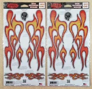 (2-Pack) Lethal Threat Hot Rod Metal Flame Sticker/Decal Easy Peek & Stick - Bild 1 von 3