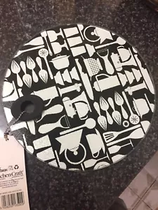 KitchenCraft Round Kitchen Design Toughened Glass Worktop Protector 24cm Rare! - Picture 1 of 10