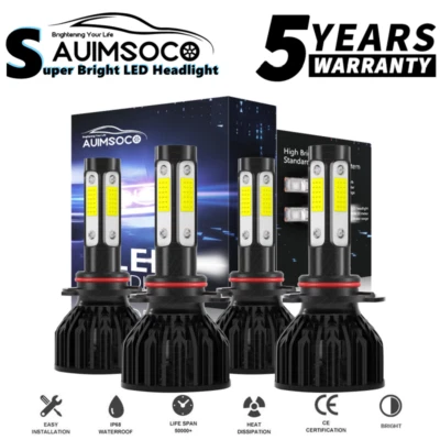 For Chevy Monte Carlo Coupe 2-Door 1995-2005 6000K LED Headlights Bulbs High/Low - Image 1 of 4