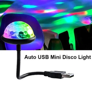 2x USB DJ Disco Party RGB LED Light Stage Magic Ball Dance Strobe Night Car Lamp - Picture 1 of 20