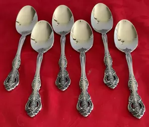 Oneida 18/10 stainless Michelangelo lot of 6 soup spoons 6 3/4" mint - Picture 1 of 5