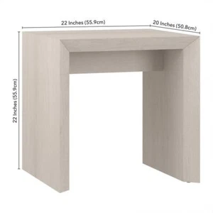 Meyer+Cross End Table 22.0" H X 22.0" W Alder White Rectangular MDF Top Material - Picture 1 of 9