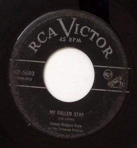 JIMMIE RODGERS SNOW MY FALLEN STAR/WELL WHADAYA KNOW!! VINYL 45 58-96 - Picture 1 of 3