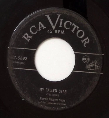JIMMIE RODGERS SNOW MY FALLEN STAR/WELL WHADAYA KNOW!! VINYL 45 58-96 - Image 1 of 3