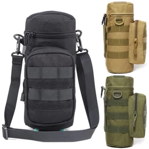 Outdoor Tactical Molle Water Bottle Pouch Detachable Adjustable Shoulder Strap - Picture 1 of 46