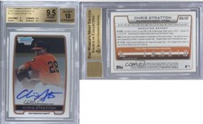 2012 Bowman Draft Chrome Picks Chris Stratton #BCA-CST BGS 9.5 GEM MINT Auto