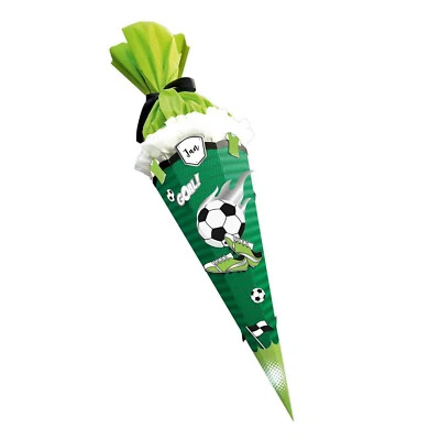 URSUS Schultüte Bastelset Fussball Zuckertüte Schulfang Junge Kinder grün 68cm