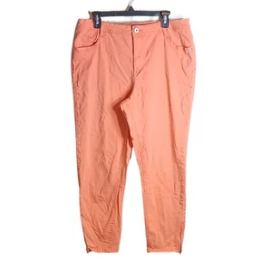 Faded Glory Skinny Ankle Jeans Womens 16 Orange High Rise Stretch Denim - Picture 1 of 4