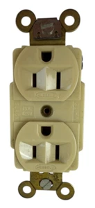 Hubbell Duplex Buchse 5262-I 125 VAC 15 A elfenbein - Bild 1 von 7