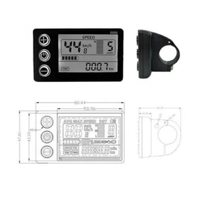 Elektrisches Bike S866 24V/36V/48V Stecker Wasserfest LCD Display Für E-Bike - Bild 1 von 9