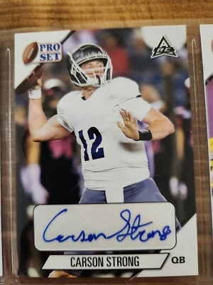 Carson Strong Rookie - Nevada Wolfpack - 2021 Leaf Pro Set Autograph  - Image 1 of 2