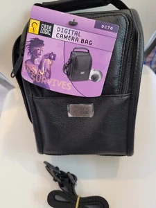 Case Logic Dc70 black leather Camera Bag, New W Tags - Picture 1 of 6
