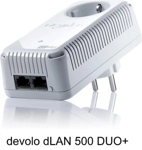 Devolo dLAN 500 DUO+ plus Powerline Netzwerk Steckdose PowerLAN Adapter Extender - Bild 1 von 6