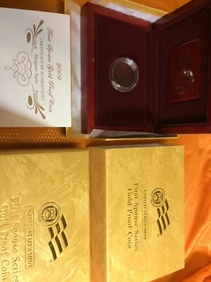 2009-W Proof $10 Gold Margaret Taylor First Spouse Box OGP & COA (X-38) NO Coins - Image 1 of 4