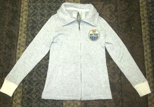 EDMONTON OILERS NHL CCM WOMEN'S FLEECE TRACK JACKET SMALL NEW WITH TAGS!! - Picture 1 of 7