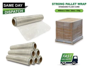 CLEAR STRONG PALLET WRAP STRETCH SHRINK WRAP PARCEL PACKING CLING FILM - Picture 1 of 1