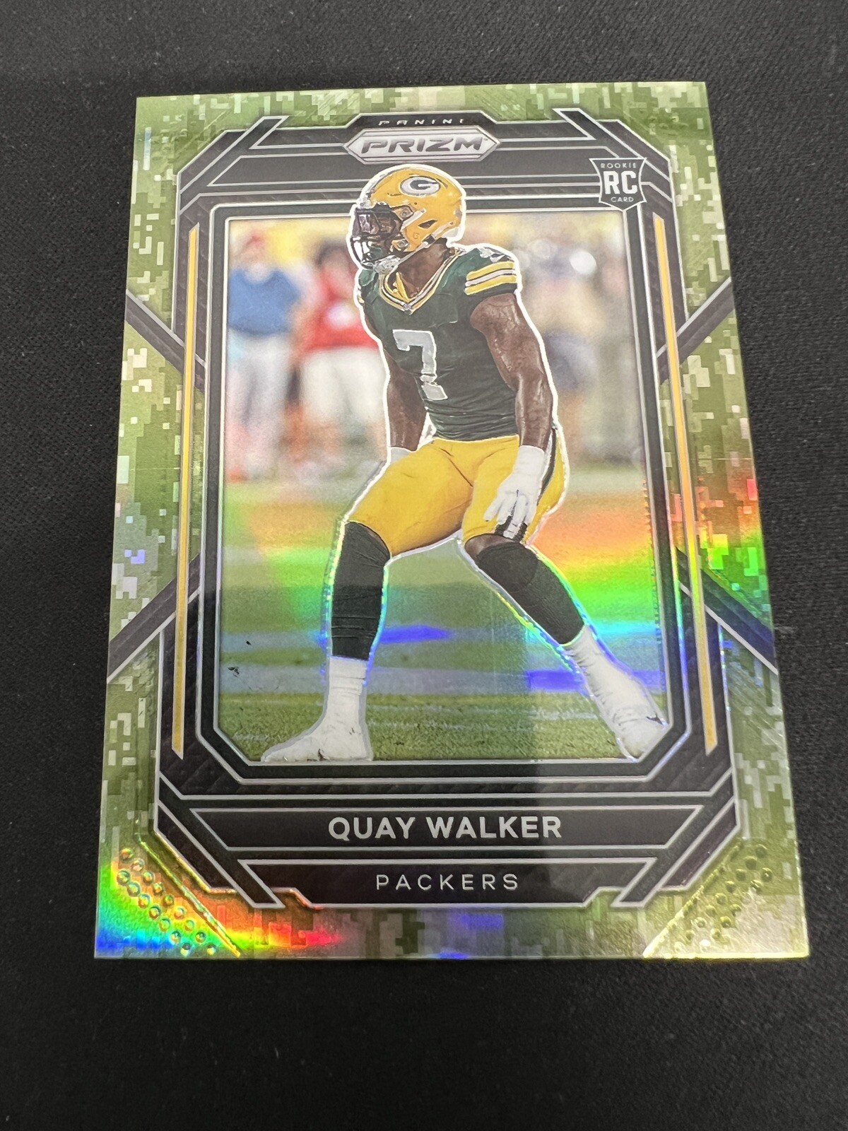 2022 Panini Prizm Football Quay Walker Forest Camo Prizm /15 Rookie #373 Packers