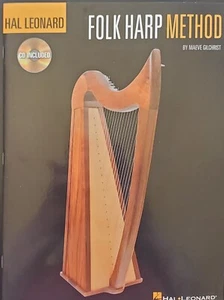 Folk Harp Method Lessons Songs Sheet Music Songbook With / CD - Picture 1 of 5