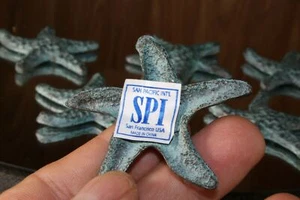 Stern Fisch grün Patina 6 - Metall Deko Figurine Maritim 2" SPI *NEU* - Bild 1 von 12