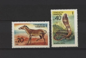 15730a Turkménistan 1992 MNH Animals 2v - Afbeelding 1 van 1