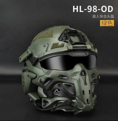 Casco Táctico Incorporado Auriculares Ventilador Antiniebla Modular Reemplazar Lente Regalo Foto 1 de 3