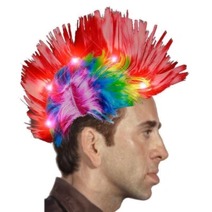 Punk Rock LED Mohawk Wig - Picture 1 of 1