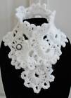Beautiful White Queen Anne's Lace Handmade Acrylic Crochet Neck Warmer