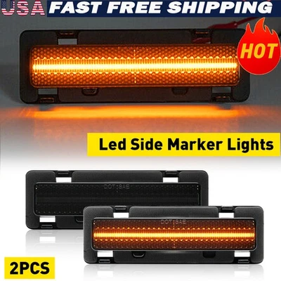 Luz marcadora LED delantera para parachoques Len ámbar ahumado Firebird 1982-92 Fit Pontiac 1982-92 Foto 1 de 4