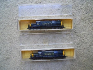 2!  N Gauge Model Power 7550 Santa Fe ALCO RSD-15 Locomotives - Picture 1 of 7