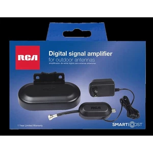 New RCA TVPRAMP12E Digital Signal Preamplifier for UHF/VHF Outdoor TV Antennas - Picture 1 of 4