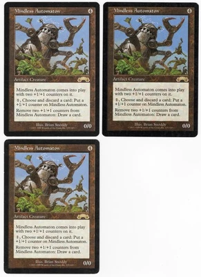 Mindless Automaton x3 3x 1998 Exodus Colorless Rare Artifact Creature MTG LP AZ2 - Image 1 of 2