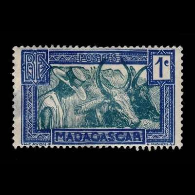 Малагасийская Республика, Скотт 147, Хова с волами, 1930-1944, MH, 112421 - Изображение 1 из 2
