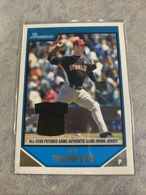 RICH THOMPSON 2007 BOWMAN PROSPECT Game-Worn Jersey Patch BDPP78 RC Angels A's  - Image 1 of 3