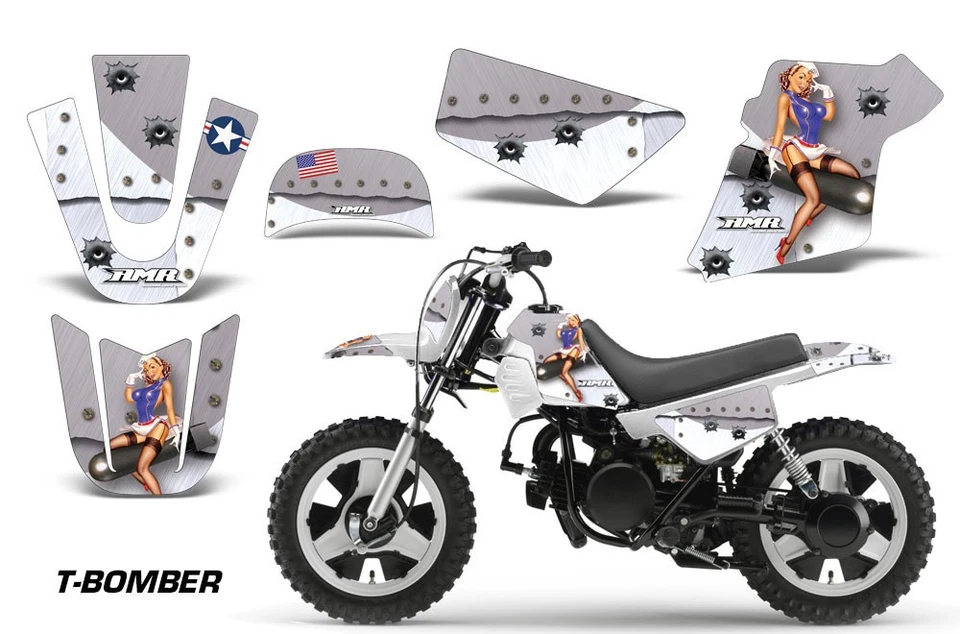 Pegatinas gráficas + #calcomanías PLT para Yamaha PW50 1990-2022 TBOMBER W Foto 1 de 3