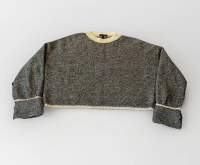 Suéter de malha SARAH PACINI tamanho único P/M mistura de lã algodão feito na Itália - Imagem 1 de 4