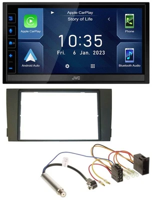 JVC DAB Bluetooth MP3 USB 2DIN Autoradio für Audi A6 C5 2001-2005 ISO - Bild 1 von 4