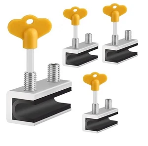 Window Locks, 4 Sets Sliding Security Window Lock with Key for Vertical Horizont - Picture 1 of 4