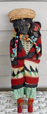 Muñeca india Skookum Apple Head Bully Good con bebé de 14 pulgadas Creo 1913-18 Foto 1 de 4