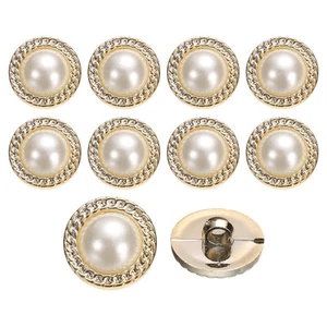 10 pezzi 25 mm resina rotonda vestiti vintage cucito bottoni cappotto bottone perla - Foto 1 di 7